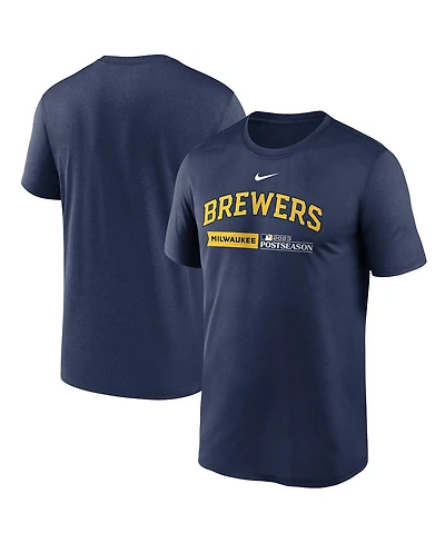 Men's Nike Navy Milwaukee Brewers 2023 Postseason Authentic Collection Dugout T-shirt