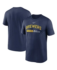 Men's Nike Navy Milwaukee Brewers 2023 Postseason Authentic Collection Dugout T-shirt