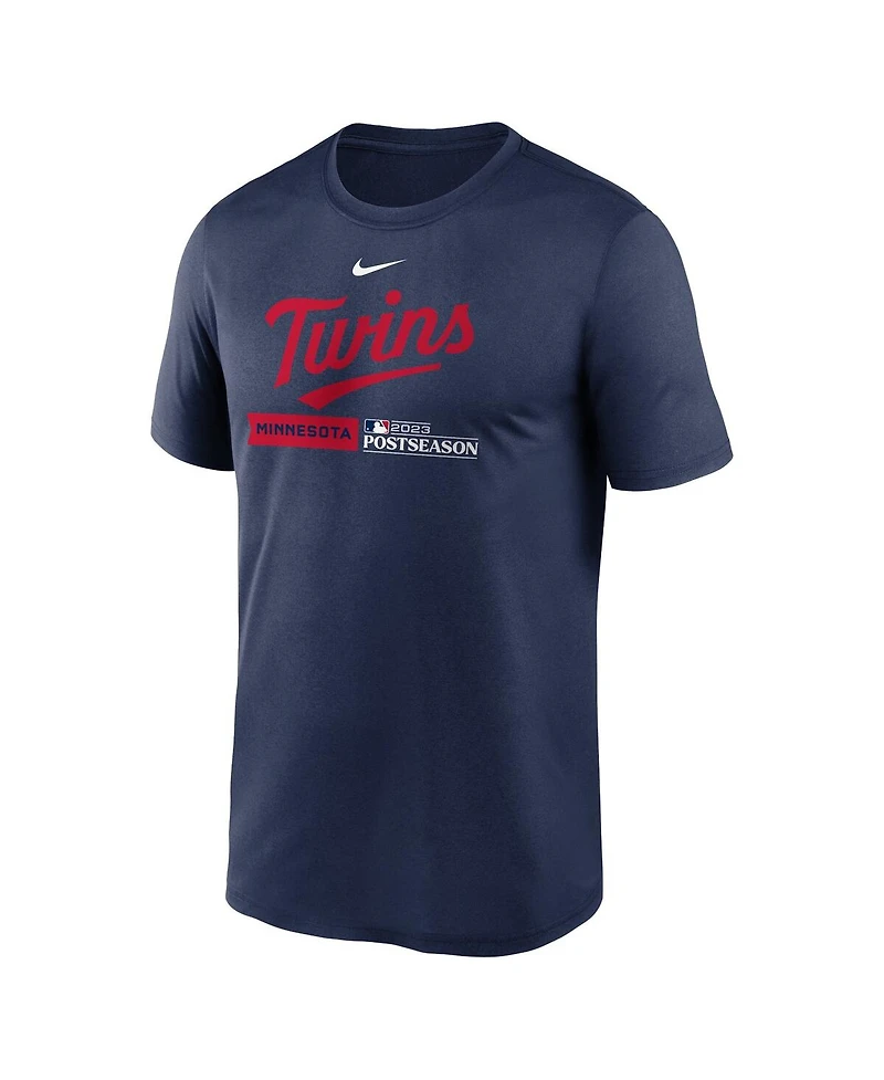 Men's Nike Navy Minnesota Twins 2023 Postseason Authentic Collection Dugout T-shirt