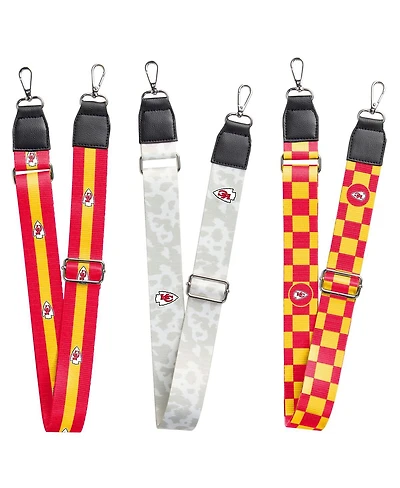 Men's and Women's Kansas City Chiefs 3-Pack Bag Strap Set