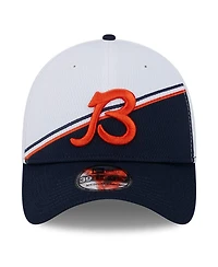 Men's New Era White, Navy Chicago Bears 2023 Sideline 39THIRTY Flex Hat