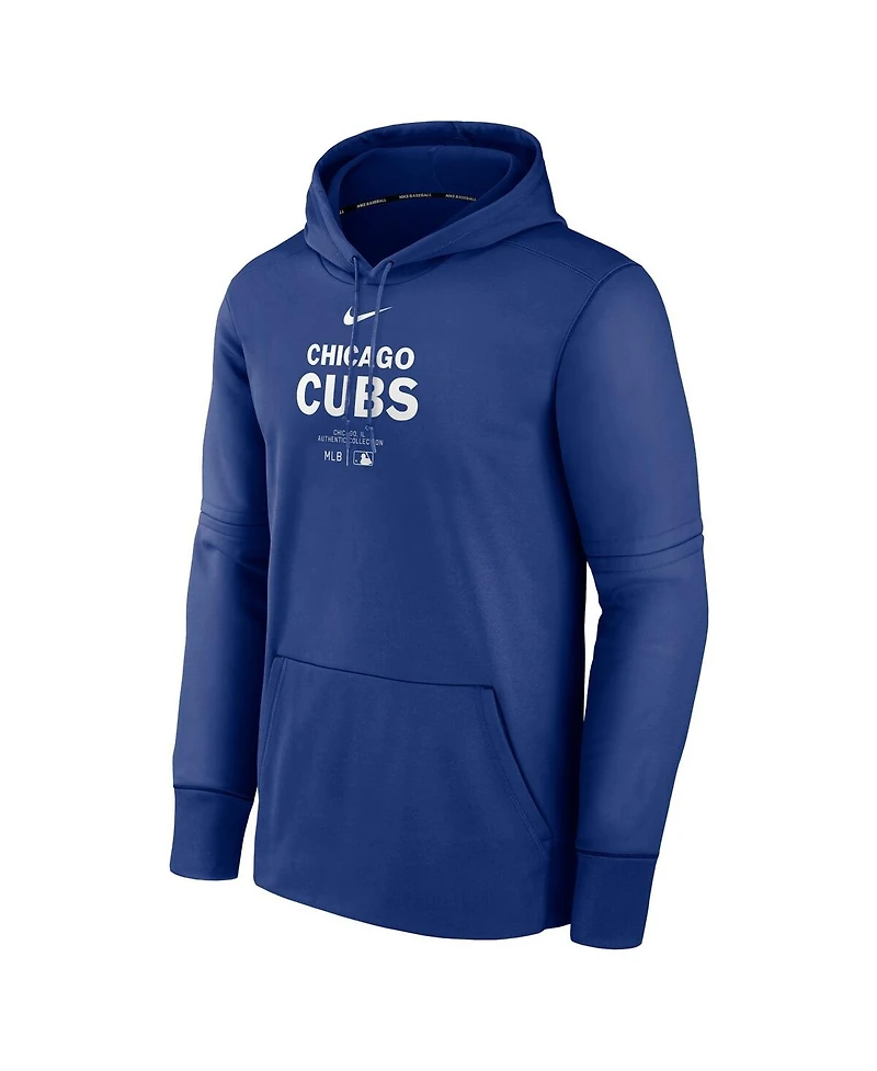 Men's Nike Royal Chicago Cubs Authentic Collection Practice Performance Pullover Hoodie