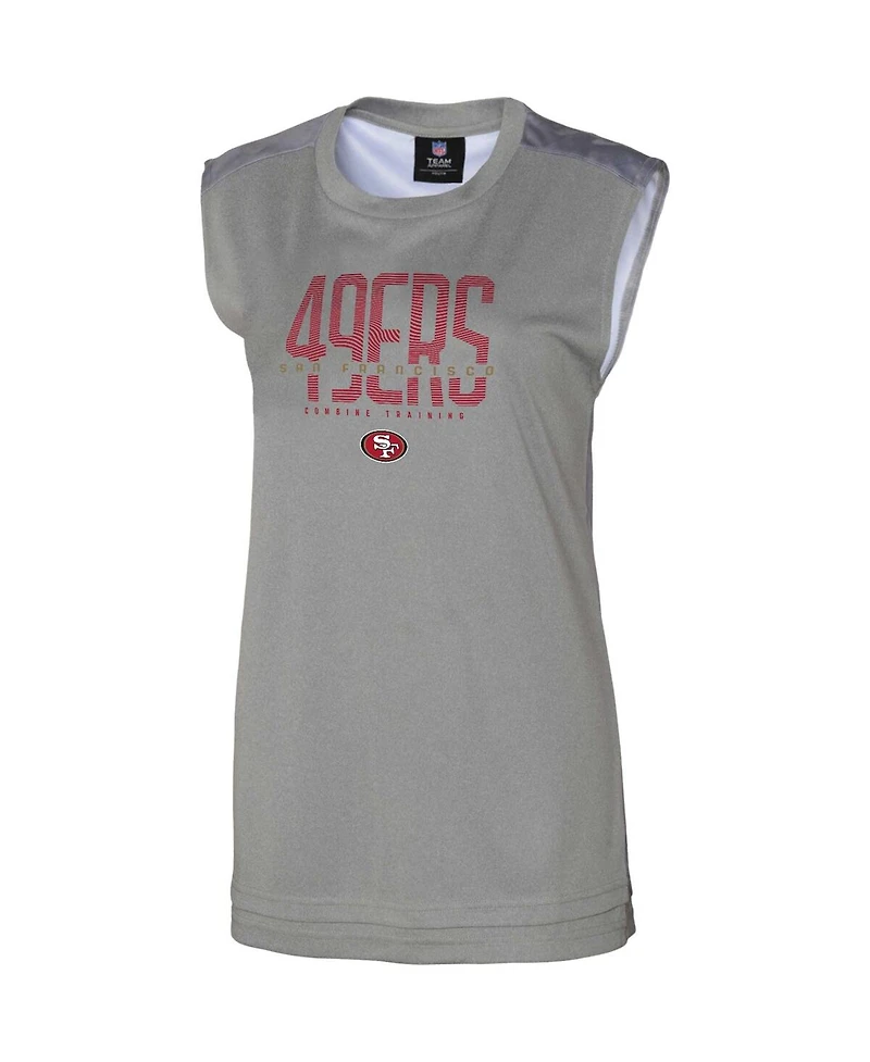 Women's Gray San Francisco 49ers No Sweat Tank Top