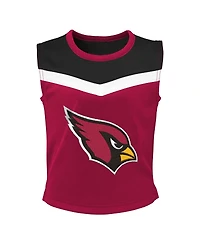 Little Girls Cardinal Arizona Cardinals Spirit Cheerleader Two-Piece Set with Bloomers