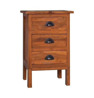 Bedside Cabinet 15.7"x13.8"x23.6" Solid Teak Wood