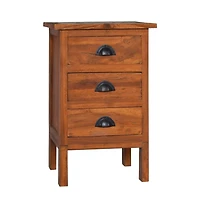 Bedside Cabinet 15.7"x13.8"x23.6" Solid Teak Wood