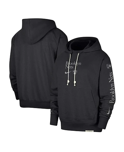 Men's Nike Black Brooklyn Nets Authentic Performance Pullover Hoodie
