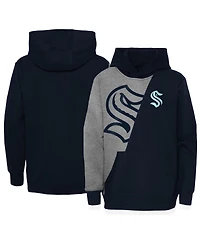 Little Boys and Girls Gray, Deep Sea Blue Seattle Kraken Unrivaled Pullover Hoodie