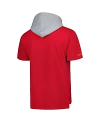 Men's Mitchell & Ness Red Tampa Bay Buccaneers Postgame Short Sleeve Hoodie