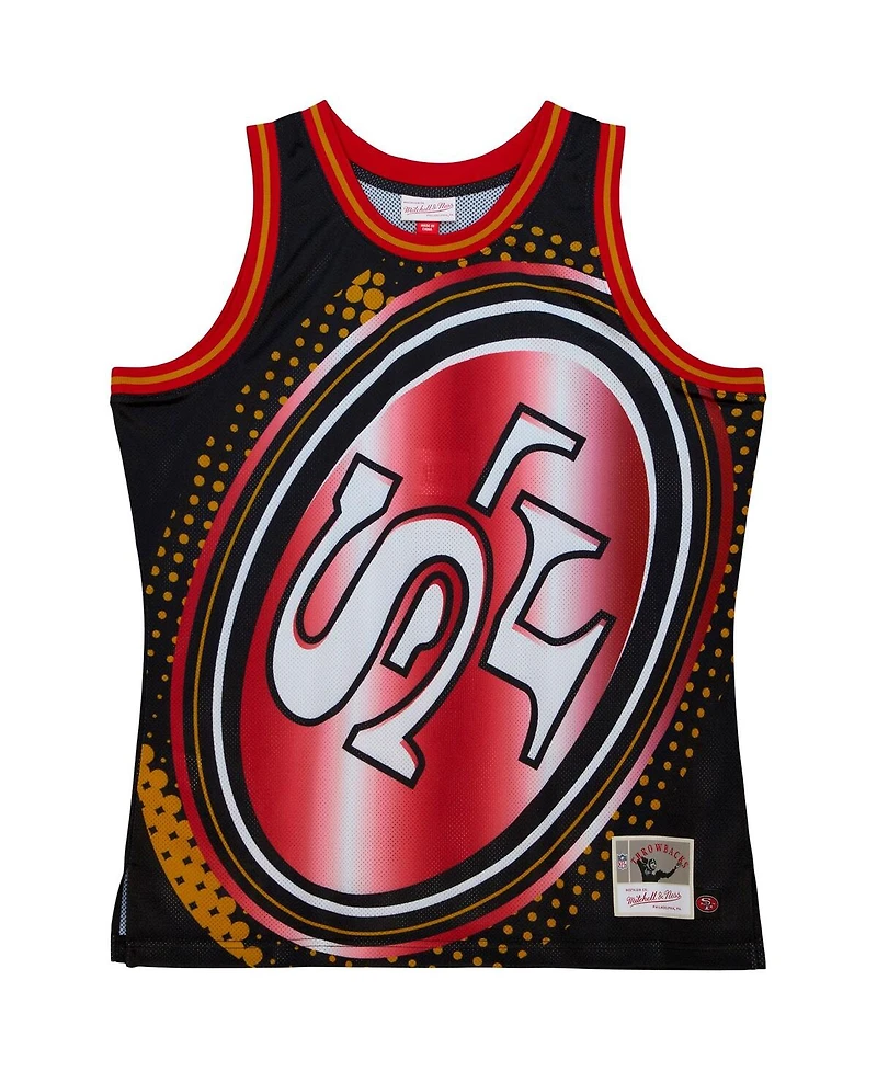 Men's Mitchell & Ness Black San Francisco 49ers Big Face 7.0 Fashion Tank Top