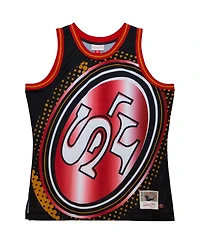 Men's Mitchell & Ness Black San Francisco 49ers Big Face 7.0 Fashion Tank Top