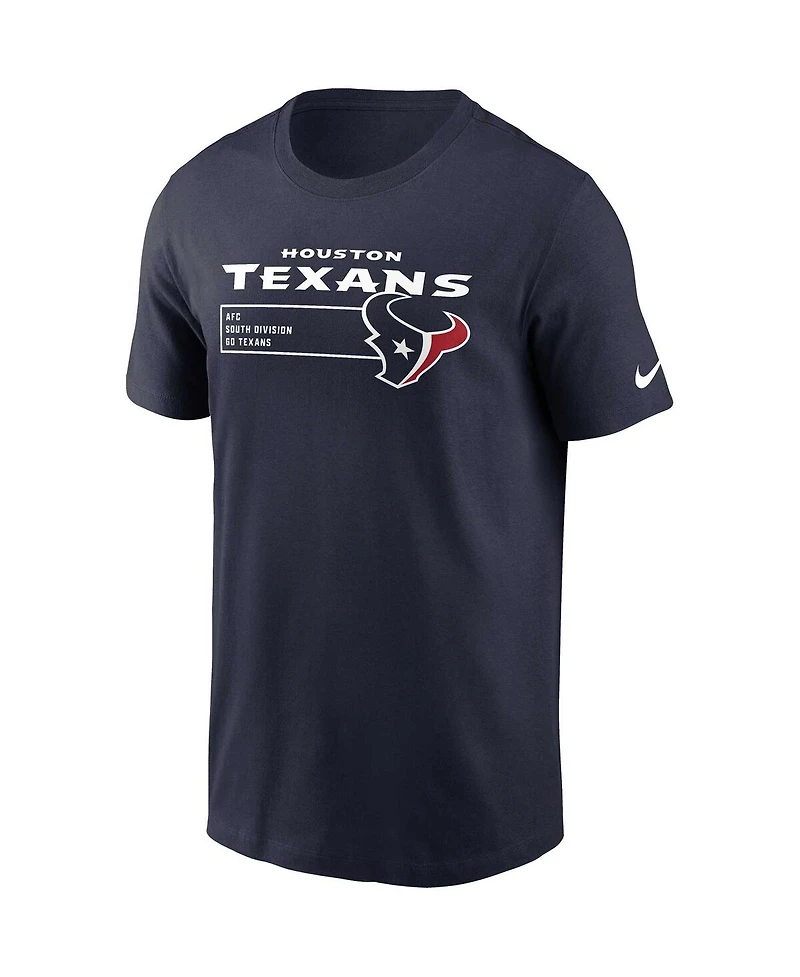 Men's Nike Navy Houston Texans Division Essential T-shirt