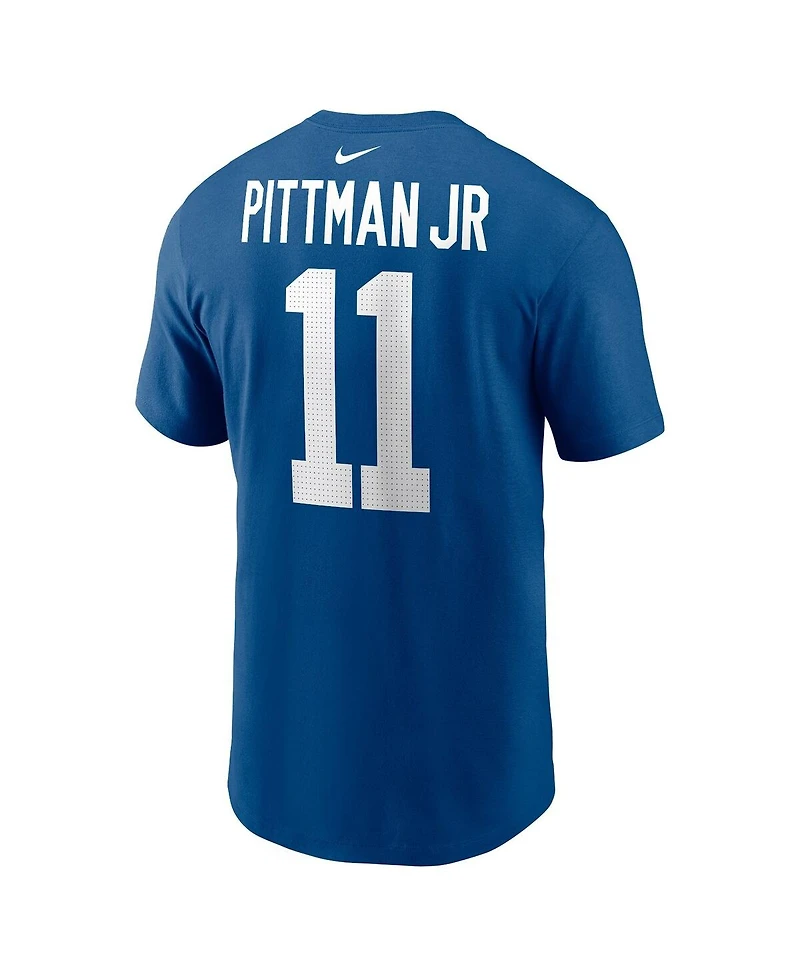 Men's Nike Michael Pittman Jr. Royal Indianapolis Colts Player Name and Number T-shirt