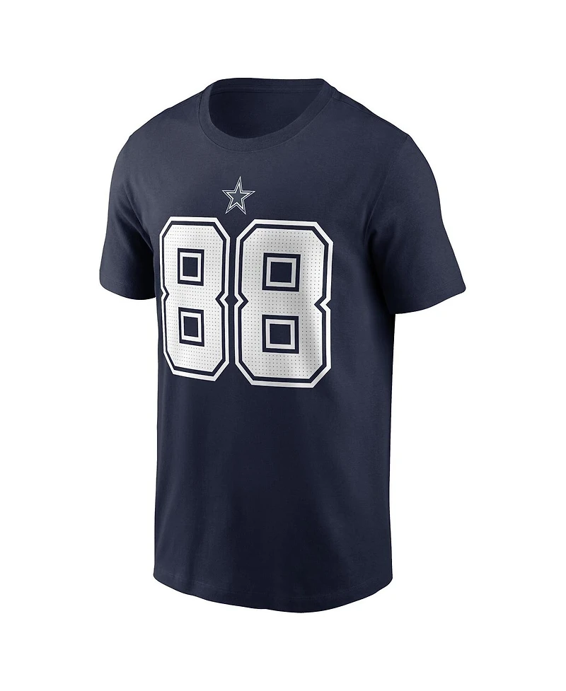 Men's Nike CeeDee Lamb Navy Dallas Cowboys Player Name and Number T-shirt
