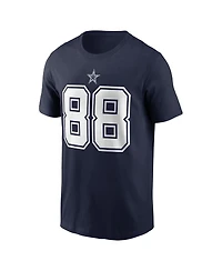 Men's Nike CeeDee Lamb Navy Dallas Cowboys Player Name and Number T-shirt
