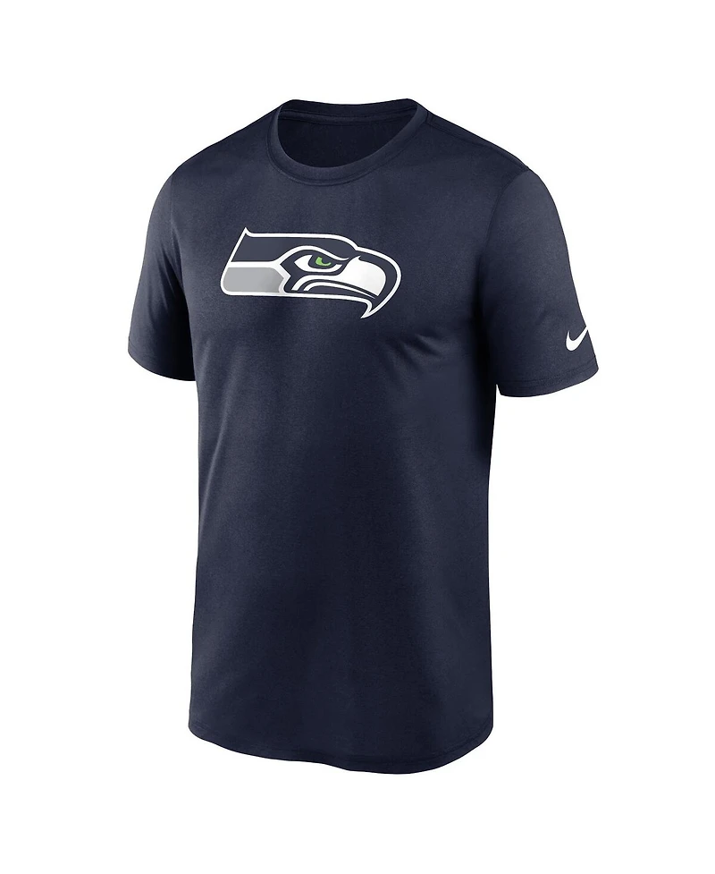 Men's Nike College Navy Seattle Seahawks Legend Logo Performance T-shirt