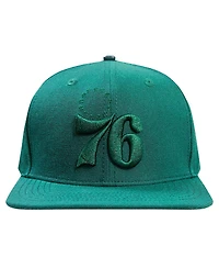 Men's Pro Standard Forest Green Philadelphia 76ers Tonal Logo Snapback Hat