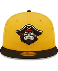 Men's New Era Yellow Bradenton Marauders Authentic Collection 59FIFTY Fitted Hat