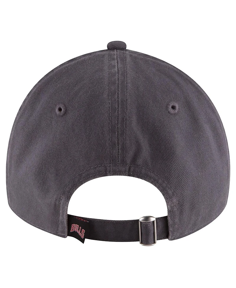 Men's New Era Charcoal Chicago Bulls Team 2.0 9TWENTY Adjustable Hat