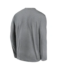 Men's Nike Heather Gray San Francisco Giants Authentic Collection Team Logo Legend Performance Long Sleeve T-shirt