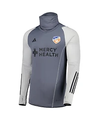 Men's adidas Gray Fc Cincinnati Warm Raglan Cold.rdy Top