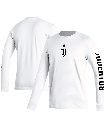 Men's adidas White Juventus Team Crest Long Sleeve T-shirt