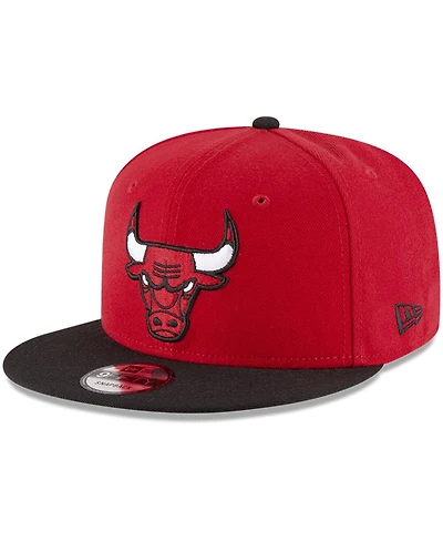 Men's New Era Red, Black Chicago Bulls 2-Tone 9FIFTY Adjustable Snapback Hat