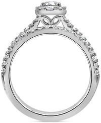 Diamond Halo Bridal Set (1 ct. t.w.) in 14k White Gold