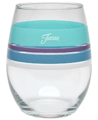 Fiesta Coastal Edgeline 15-Ounce Stemless Wine Glass Set of 4