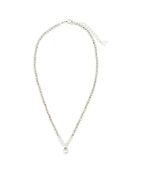 Sterling Forever Silver-Tone or Gold-Tone Cultured Pearl And Shell Pendant Marjorie Necklace