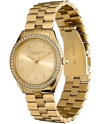 Olivia Burton Women's Bejeweled Gold-Tone Stainless Steel Watch 34mm