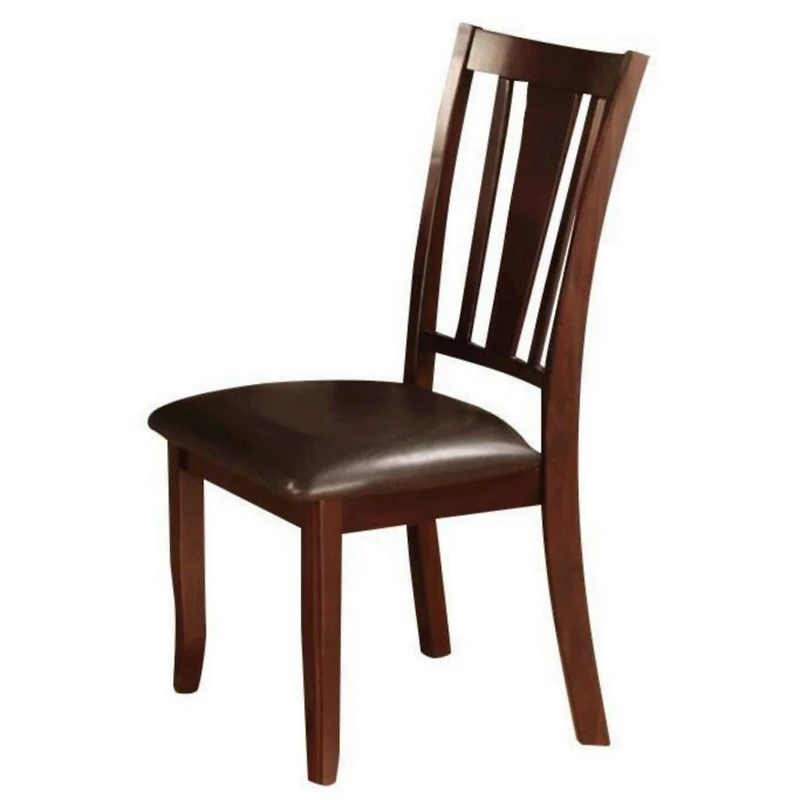 Streamdale Dark Espresso Finish Side Chairs with Padded Leatherette Seat