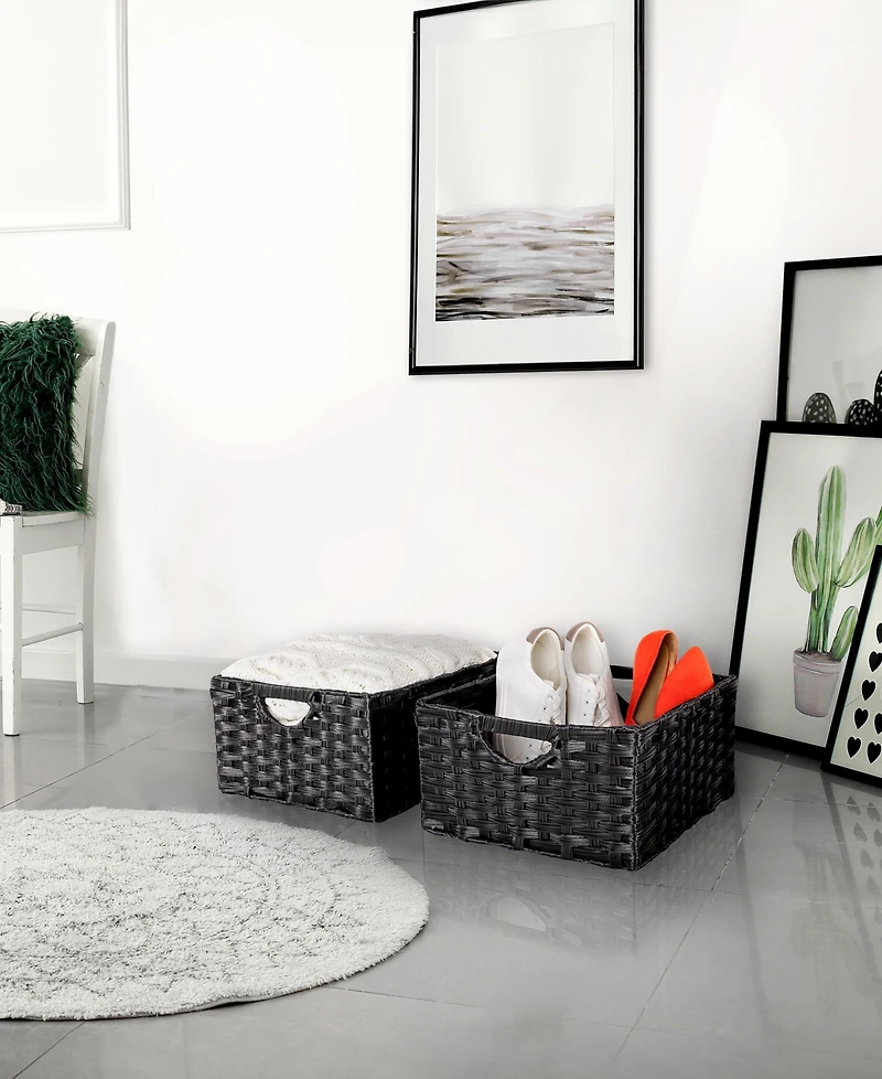 Seville Classics Handwoven Basket 2-Pack