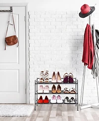 Seville Classics 3-Tier Resin Slatted Shoe Rack