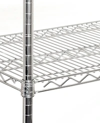 Seville Classics UltraDurable 5-Tier Nsf Steel Wire Shelving System, 60" W x 18" D x 72"-76" H