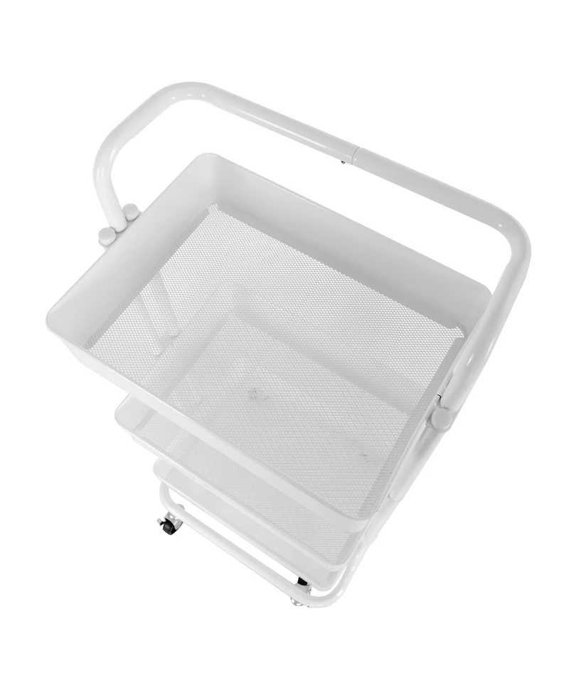 Seville Classics 3-Tier Steel Cart with Handle