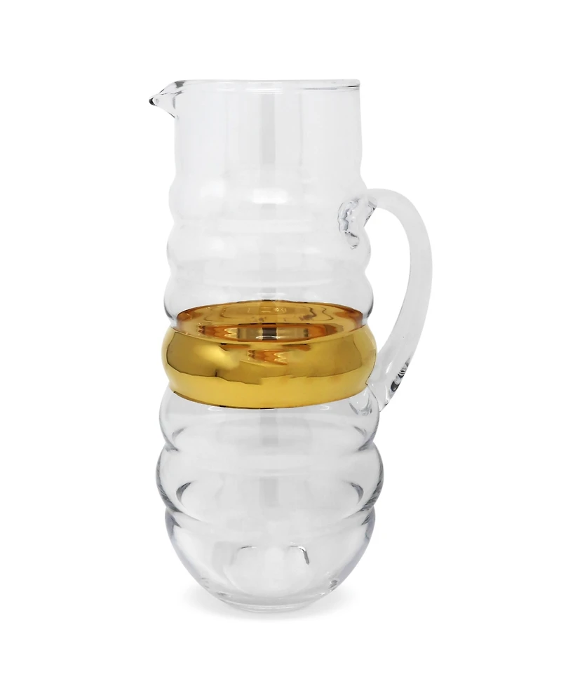 Vivience Stripe Glass Pitcher
