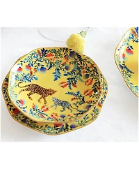 Jessie Zhao New York Amazon Rainforest Bone China Side Plate In Yellow