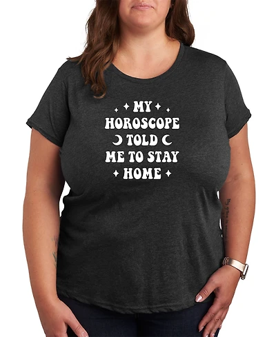 Hybrid Apparel Trendy Plus Astrology Horoscope Graphic T-shirt
