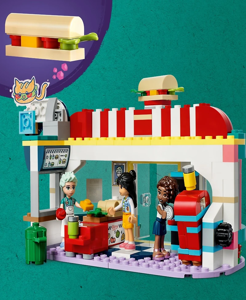 Lego Friends Heartlake Downtown Diner 41728 Toy Building Set with Liann, Aliya and Charli Figures