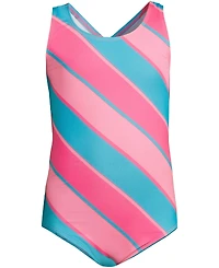 Lands' End Big Girls Plus Chlorine Resistant One Piece Upf 50 Swimsuit