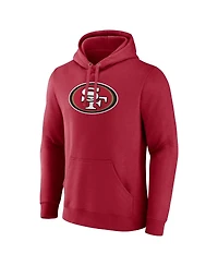 Men's Fanatics Scarlet San Francisco 49ers Primary Logo Fleece Pullover Hoodie