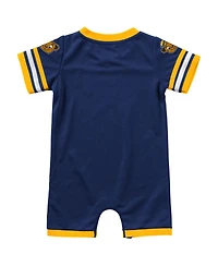 Baby Boys and Girls Colosseum Navy Cal Bears Bumpo Football Logo Romper