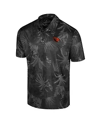 Men's Colosseum Black Oregon State Beavers Palms Team Logo Polo Shirt