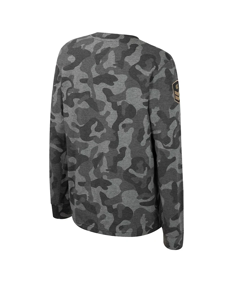 Big Boys Colosseum Camo Virginia Tech Hokies Oht Military-Inspired Appreciation Dark Star Long Sleeve T-shirt