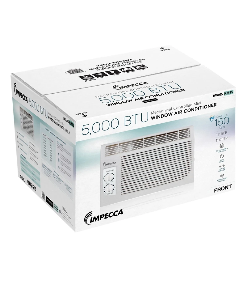 Impecca 5,000 Btu Mechanical controlled Mini Window Air Conditioner