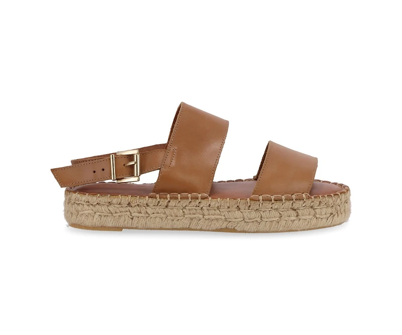 Alohas Women's Double Strap Leather Espadrilles