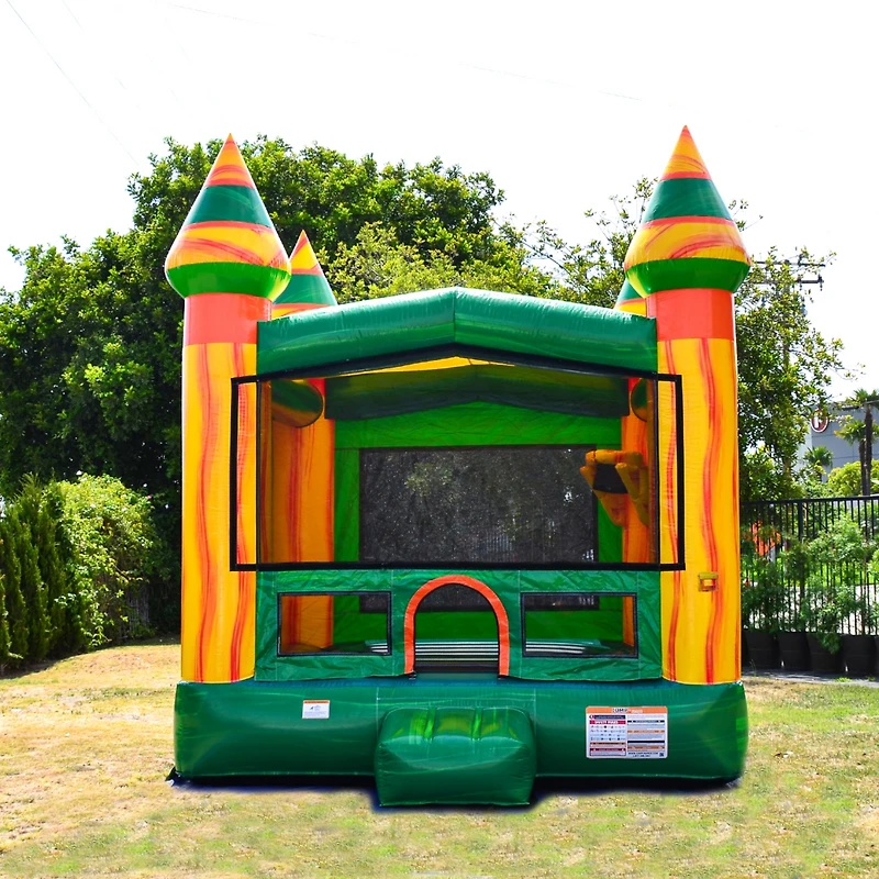 JumpOrange Amazon River Commercial Grade Bounce House for Kids and Adults (with Blower), Basketball Hoop, Outdoor Indoor, Bouncer Jumper, Birthday Par