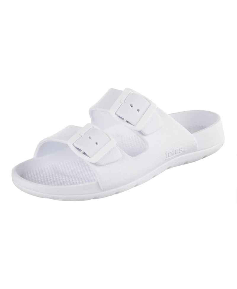 Totes Women's Double Buckle Adjustable Slide with Everywear