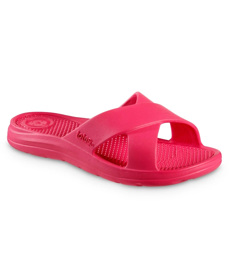 Totes Women's Molded Cross Slide Sandals with Everywear
